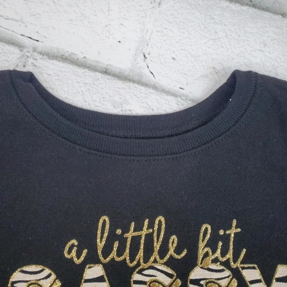 A little bit Sassy Girls Fleece Lined Sweatshirt and Sweatpants Matching Set - Picture 7 of 9